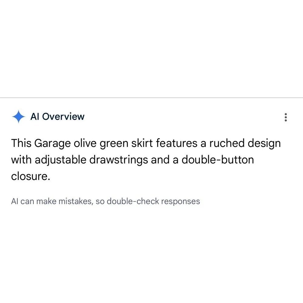Garage Ruched Grunge Cargo Mini Skirt‎ Utility Gorpcore Womens XS Olive Green